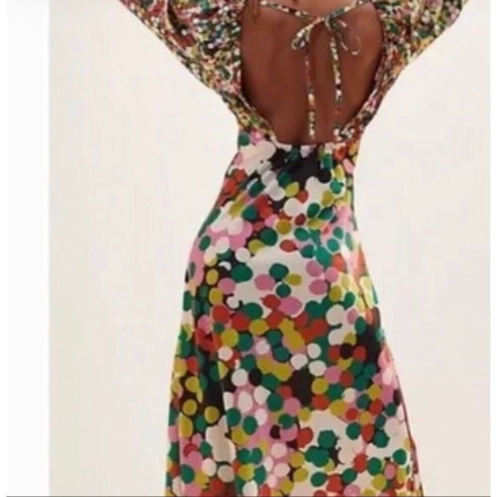 NWT Anthropologie Porridge Floral puff sleeve maxi dress size XS petite By Porri - Picture 4 of 7